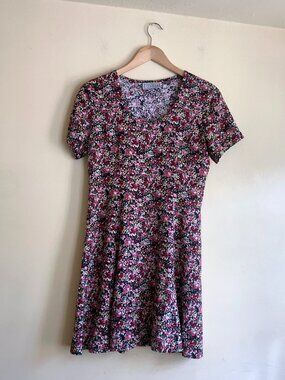VINTAGE DBY Ltd Ditzy Floral Mini Dress Women's Size 10 Cottagecore